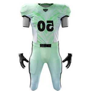 Ensemble d'uniformes de football américain à séchage rapide en polyester sergé respirant avec impression par sublimation personnalisée et logo sur mesure - Product Image 5