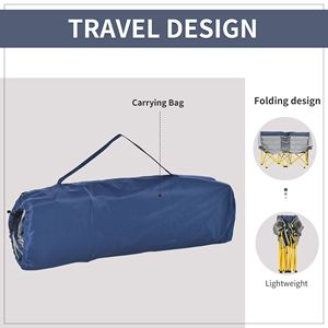 Sedia da Campeggio Pieghevole Stile Loveseat Oversize con Borsa per il Trasporto, per Spiaggia, Picnic e Escursioni, con Portabicchieri - Product Image 5