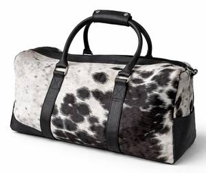 Bolsa de Viaje de Cuero Vacuno, Estilo Weekender, con Cierre, Portátil, Gran Capacidad, Multifuncional, Ligera - Product Image 1