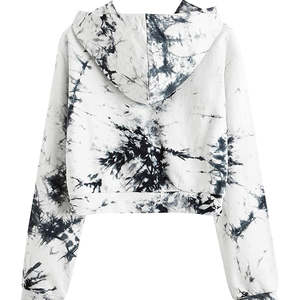 Hoodie à manches longues surdimensionné pour femme, taille personnalisée, durable, écoresponsable, bicolore, coupe courte - Product Image 5