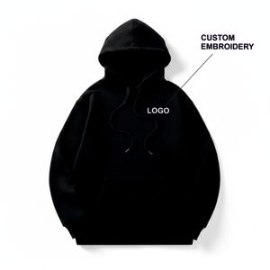 Sweat-shirt à capuche personnalisé avec logo, couleur unie, en polaire douce, style streetwear moderne unisexe - Product Image 2