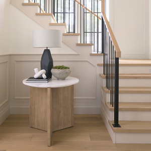 Caldera <b>Marble</b> <b>Console</b> <b>Table</b> with Elegant Fluted Design and Unique Side <b>Table</b> - Product Image 3