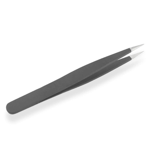 Pince à épiler de précision antistatique à pointe en fibre pour extensions de cils, volume/isolation, avec prise durable - Product Image 1