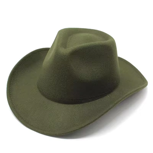 Chapeau Fedora en feutre de laine unisexe personnalisé à la mode, chapeau classique pour femme, chapeau de cowboy à large bord - Product Image 3