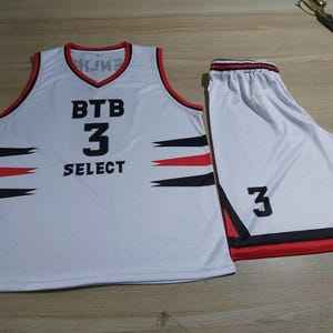 Ensemble d'uniformes de basketball, maillot et short à ventilation découpée au laser, tissu recyclé haute performance, vêtements de jeu professionnels - Product Image 5