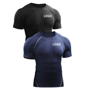 Camiseta Deportiva de Compresión Personalizada para Hombre, Manga Corta, Transpirable, para Entrenamiento, Camiseta Interior Deportiva - Product Image 2