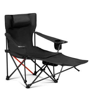2 Pack 2-in-1 sedia da campeggio pieghevole leggero schienale rimovibile poggiapiedi spiaggia poggiatesta poggiatesta portabicchieri - Product Image 2