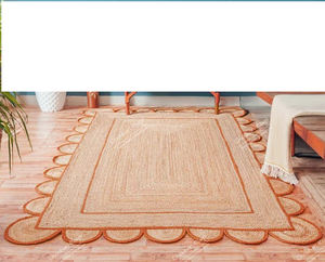 Tapis ovale en jute naturelle tressé à la main pour la décoration du salon, tapis ovale en jute tissé à la main respectueux de l'environnement, fibre naturelle - Product Image 6