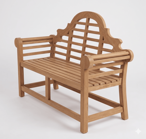 Banc de jardin en teck massif de luxe, résistant aux intempéries, style Lutyens, pour terrasse et décoration de jardin. - Product Image 3