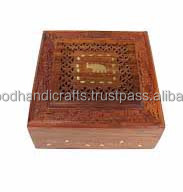 2024 haute qualité Style traditionnel palissandre bibelot bijoux stockage organisateur boîte sculpté boîtes en bois - Product Image 4