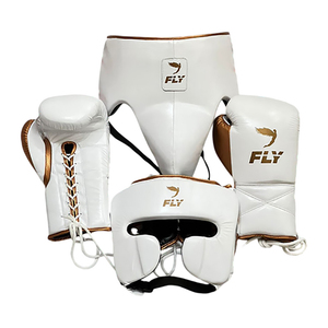 Conjunto de equipo de boxeo de piel de vaca 100% para adultos, personalizado, profesional, para entrenamiento de boxeo, con guantes protectores. - Product Image 1