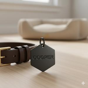 Collar promocional para perros y gatos con accesorios, grabado de nombre, placa metálica personalizada para mascotas - Product Image 3