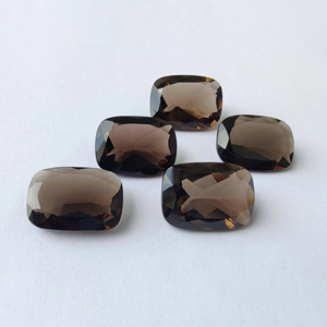 Natural Smoky Quartz Faceted Cut <b>Cushion</b> Shape Calibrated AAA+ Gemstone for Jewelry - Product Image 4