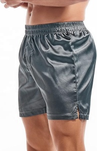 Dark Gray <b>Satin</b> <b>Mens</b> <b>Satin</b> <b>Boxers</b> Lounge Shorts Solid Color Outdoors Casual Beach Shorts Quick Dry <b>Men</b> Sweat Shorts - Product Image 4