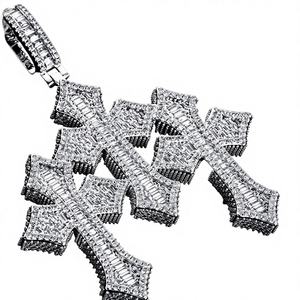 Colgante de diamante de moissanita de Plata de Ley 925, joyería de moissanita, regalo de boda para colgante, colgante personalizado - Product Image 3