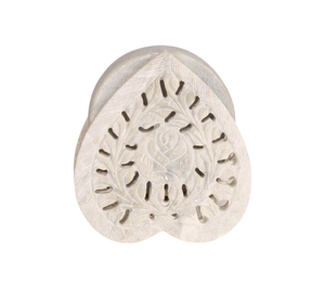 Marble Soapstone Leaf Design Coaster Set Handmade Round <b>Table</b> <b>Mats</b> and Pads - Product Image 1