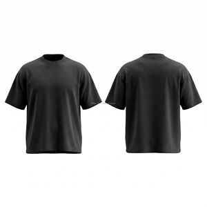T-shirt de fitness unisexe 100 % coton à manches courtes, imprimé personnalisé, motif uni, col style streetwear, promotionnel, respirant - Product Image 4