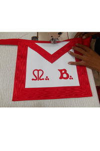 DELANTAL MASÓNICO REGALIA MASTER BLUE LODGE AASR DELANTAL-FREEMASON ASSR DELANTAL ROJO - Product Image 6