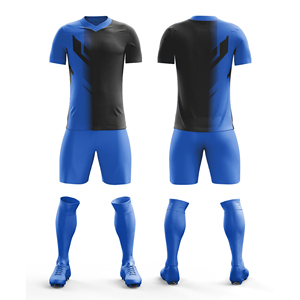 Uniforme de Fútbol Sublimado Transpirable para Equipos y Clubes en Azul |   Tallas para Hombres, Mujeres y Jóvenes, Precio Económico, Precio al por Mayor - Product Image 3