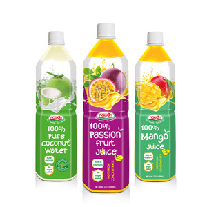 Jus de fruit de la passion naturel en bouteille Nawon 1L PET sans sucre ajouté, fournisseur de jus de fruits pour usine et vente au détail, marque privée, faible MOQ - Product Image 1