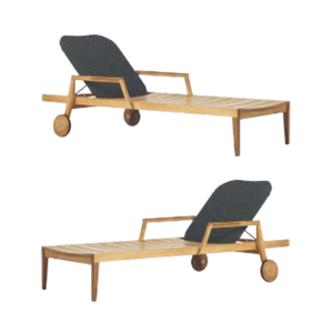 Modern Sun Loungers With <b>Wheels</b> Super Comfortable Daybed Lounge Pool Side For Outdoor Beach Furniture - Product Image 6