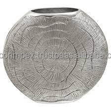 Vase en céramique argenté brillant cercle creux moderne avec trou Vase à fleurs pour la décoration intérieure pour chambre chambre à coucher - Product Image 6