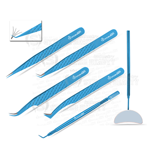 Professional Stainless Steel Lash Extension Tweezers Diamond <b>Grip</b> and Available All Mirror Handle Custom Logo - Product Image 2