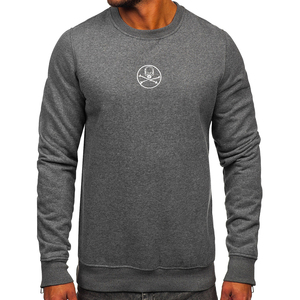 เสื้อสเวตเชิ้ตผู้ชายขายดี ทรงปกติ คอกลม ปักลาย ผ้าฟลีซ 100% คอตตอน แขนยาว แห้งเร็ว ระบายอากาศดี เป็นมิตรต่อสิ่งแวดล้อม - Product Image 1