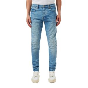 Men's Slim Fit Denim Jeans Dark Blue Wash With <b>Thigh</b> Whiskering Cotton Stretch Trousers For Fashion Wear - Product Image 4