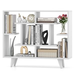 Libreria Geometrica Moderna in Legno con Kit Anti-Ribaltamento, Scaffalatura Salvaspazio per Soggiorno e Ufficio - Product Image 4