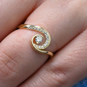 Wholesale Fine Jewelry Accessories Ocean Swell <b>Ring</b> in 925 Sterling Silver Sea Life Jewelry Wave <b>Ring</b> - Product Image 2