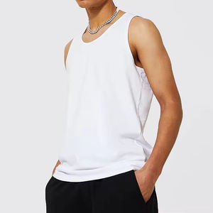 Débardeur basique pour homme en coton, de haute qualité, personnalisable avec logo, luxueux, sans manches, pour l'été - Product Image 1