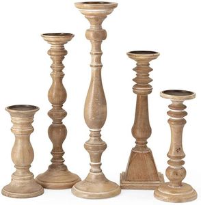 Decorative Wooden Candle Holder Ornament For Cafe Interior Styling <b>Rustic</b> <b>Table</b> Arrangement Elegant Lighting Accent - Product Image 4