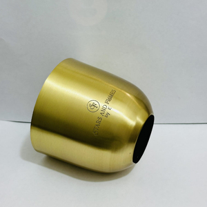 Wholesale Luxury Brushed Gold Brass <b>Candle</b> Jar With Custom Logo Empty Metal <b>Candle</b> Container For Private Label Soy <b>Wax</b> <b>Candle</b> - Product Image 1