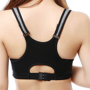 Sujetador deportivo transpirable para mujer con cremallera frontal y copas acolchadas extraíbles para yoga y running - Soporte medio - Product Image 5