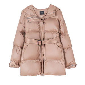 Abrigo Acolchado Impermeable de Invierno para Mujer, 100% Premium, con Capucha, Cinturón y Diseño Oversize, Chaqueta Acolchada Tipo Parka - Product Image 1