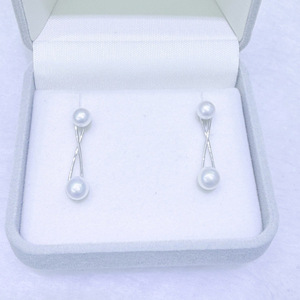Pendientes de Perlas de Agua Dulce de Plata de Ley de Alta Calidad, Redondos, de 4-6 mm, con Aurora Impecable, de Zhuji Mountain Lake - Product Image 2