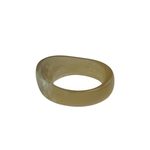 Bague traditionnelle Alibow faite à la main en corne de bœuf transparente, bague durable pour chevalier, artisanat naturel - Product Image 3