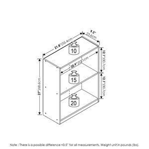 Bibliothèque ouverte à 2 niveaux Gruen, finition pin métropolitain - Product Image 4