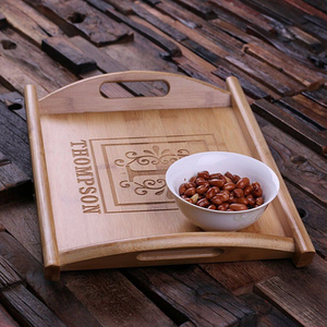 Bandeja de Madera de Acacia Premium, Elegante Tabla Rectangular para Servir Té, Café, Desayuno y Bocadillos, Edición de Exhibición - Product Image 5