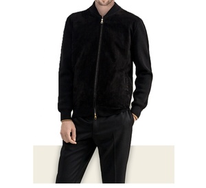 Wholesale Good Quality <b>Winter</b> <b>Leather</b> <b>Jacket</b> for Men Solid Color Stand Collar Zipper Bomber <b>Jacket</b> in Multiple Colors - Product Image 6