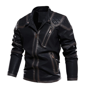 Chaqueta de Motocicleta de Cuero de Oveja Transpirable para Hombre, Talla Grande, Cuello Alto, Impermeable, Hecha en Pakistán - Product Image 6