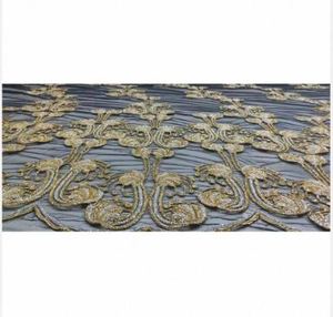 Tissu brodé élégant pour robes de créateurs et rideaux, dentelle française brodée pour tenues de mariée et de soirée - Product Image 3