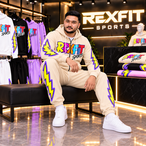 ชุดวอร์ม Rexfit sports 2026 แบบสั่งทำพิเศษสำหรับผู้ชาย เสื้อฮู้ดดี้และกางเกงจ็อกเกอร์ ชุดกีฬาแนวสตรีทแวร์ ชุดวอร์มผู้ชายแบบสั่งทำพิเศษระดับพรีเมียม - Product Image 3