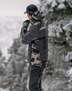 Chaqueta Softshell de Invierno para Caza, Modelo Axis Heat Hybrid, con Capucha, Aislada, Chaqueta Táctica Gris, Traje de Caza - Product Image 5