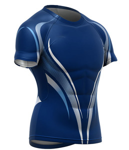 เสื้อยืดกีฬาผู้ชาย แห้งเร็ว โพลีเอสเตอร์ สำหรับออกกำลังกายในยิม - Product Image 1
