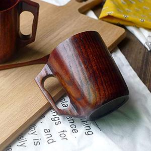 Tasse à café et à thé en bois de style nordique faite à la main avec poignée - Cadeau écologique pour mariage, anniversaire ou autres occasions - Product Image 5