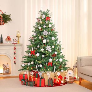 Set di 128 Palline di Natale Infrangibili in Plastica con Fiori e Nastro, Decorazioni per Albero di Natale - Product Image 3