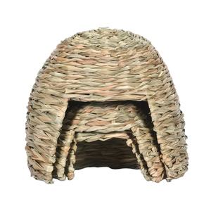 Casa de conejo Natural tejida a mano algas marinas jugar heno cama cabaña juguete para conejito hámster cerdo Multi utilidad no masticar juguete - Product Image 1