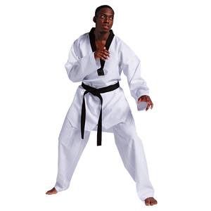 ชุดเทควันโดสีพื้นสำหรับผู้ชาย งานผลิตระดับมืออาชีพ ดีไซน์ใหม่ ขายดี คุณภาพสูง - Product Image 4